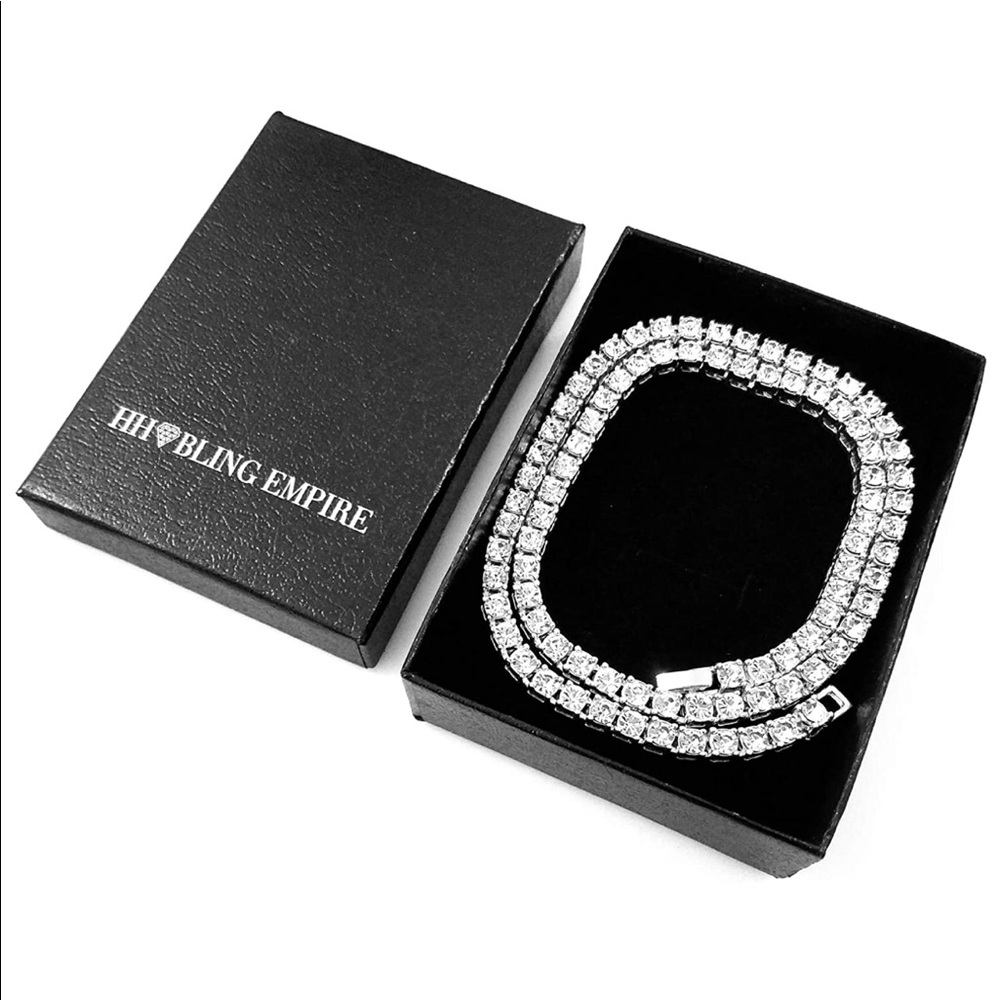 Bling Empire Gold Artificial Diamond Tennis Chain